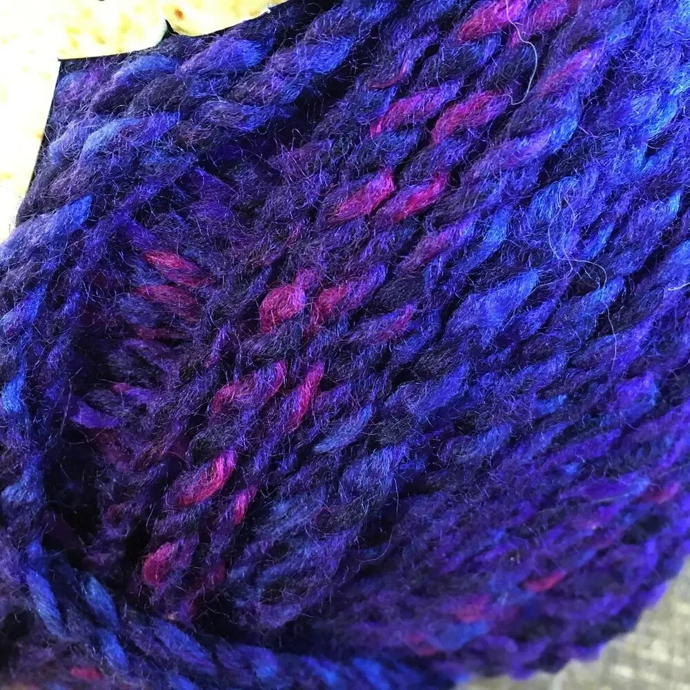 James C Brett Marble Chunky Yarn *2 GIANT BALLS* Intense Violet Purple Knitting